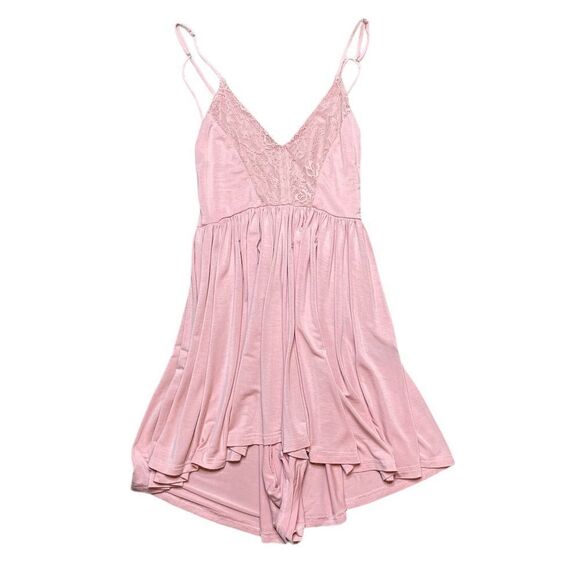 SAM EDELMAN Flowy Lacy Romper Pink Size Medium - Picture 2 of 9